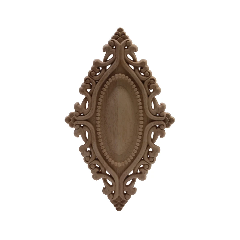 Wood Figurines Onlay Wood Applique Wood Decal Decor Antique European Long Large Floral Wooden Furniture Cabinet Walls European
