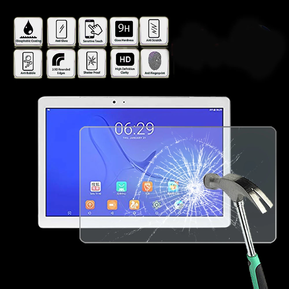 For Teclast T10 - Tablet Tempered Glass Screen Protector Cover Anti Fingerprint Screen Film Protector Guard Cover