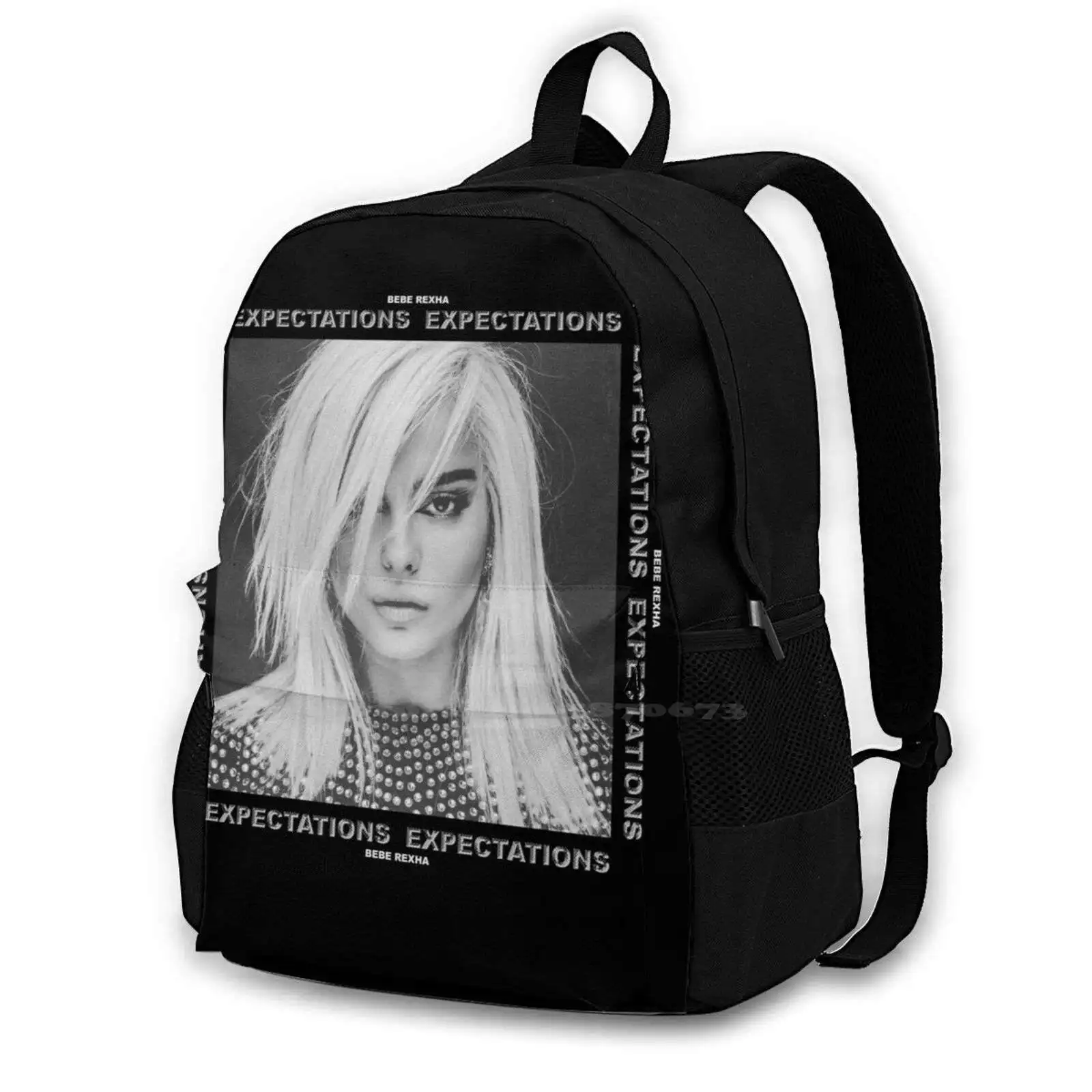 - Expectations New Arrivals Unisex Bags Casual Bag Backpack Expectations Cover Art Black And White