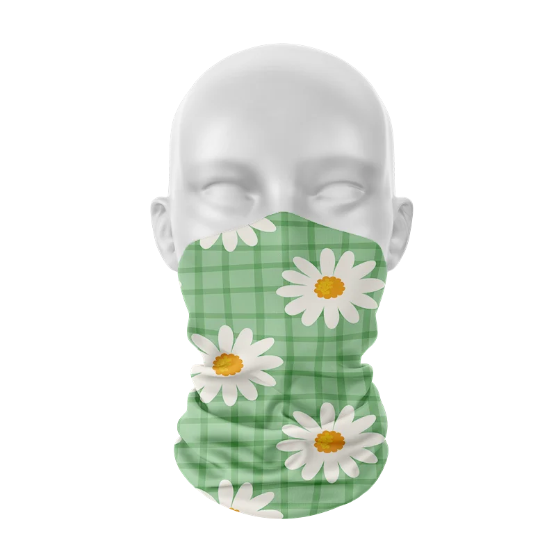 Pañuelo de cabeza con estampado 3D para hombre y mujer, bufanda deportiva de la serie Daisy, Bandana para la cara, Hijab, pañuelo para la muñeca,