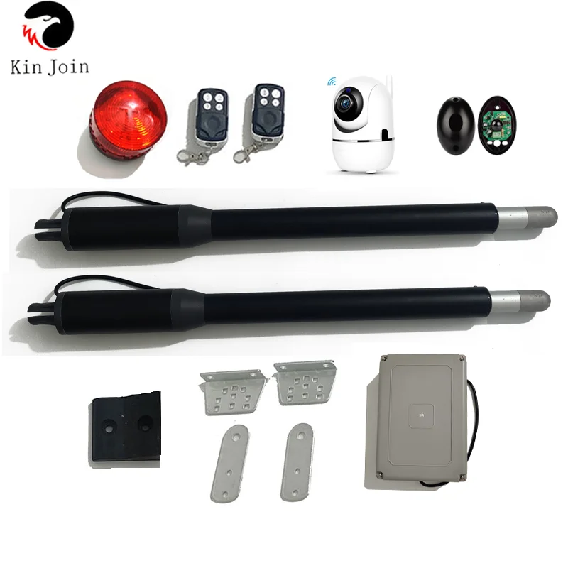 KinJoin Home Power Solar System Aluminium Alloy Swing Arm Gate Opener