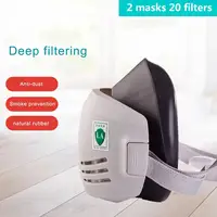 20 piezas filtro máscara de polvo respirador media cara máscara de polvo anti edificio industrial polvo neblina máscara de gas de seguridad