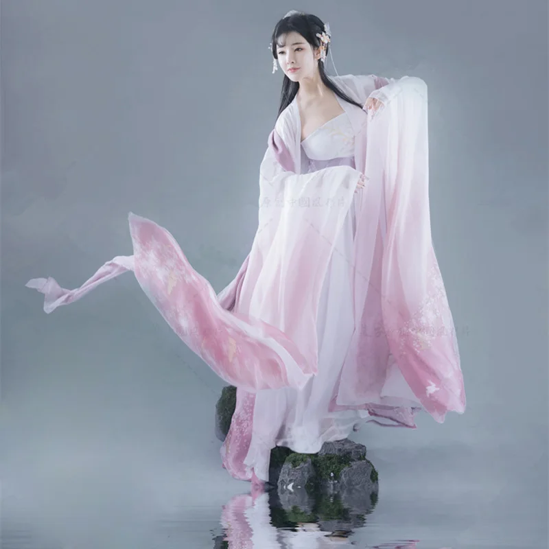 7 Designs WYJN Traditional Chinese Realistic Painting Tang Ruqun Hanfu Princess Fairy Cosplay Costume Thematic Photography Dress