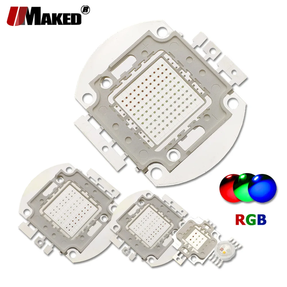 LED Chip 4Pin 6Pin 8Pin RGB/RGBW 1W 3W 10W 20W 30W 50W 100W Red Green Blue White Diode 3 10 20 30 50 100W COB for LED Lamp Light