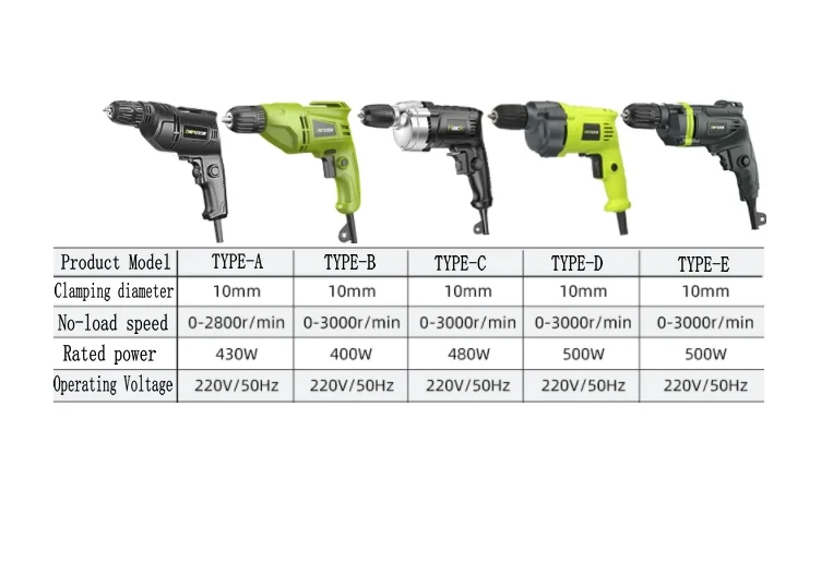 AC220V 500W 0-10MM multi-function household electric drill, electric screwdriver,quick chuck,portable work, multi-style optional