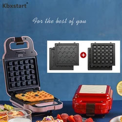 220V Electric Sandwich Maker Can Change Waffle Baking Tray Home Multi-function Non-stick Breakfast Cake Machine