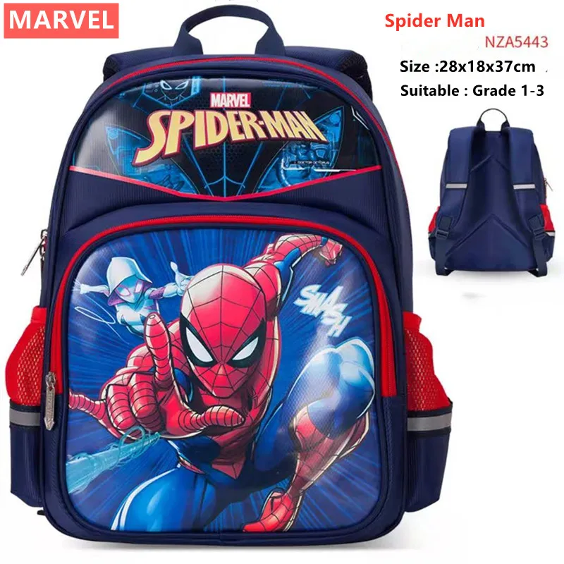 Disney New School Bags for Boys Primary School Studennt Backpack Spider Man Capatin America Shoulder Bags Kids Gift Mochilas