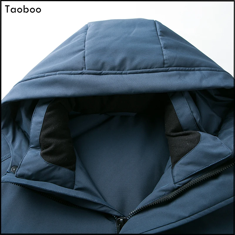 TaobooNew-Chaqueta larga con capucha para hombre, abrigo informal de negocios, rompevientos de alta calidad, moda de invierno, 2021