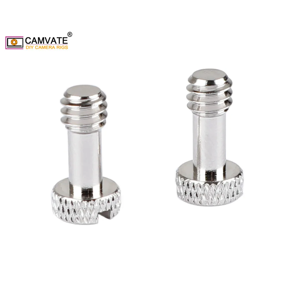 CAMVATE 2 pezzi vite scanalata universale Standard con filettatura maschio 1/4 "-20 (lunga 17mm) adatta per Rig/Gimbals per gabbia per fotocamera DSLR