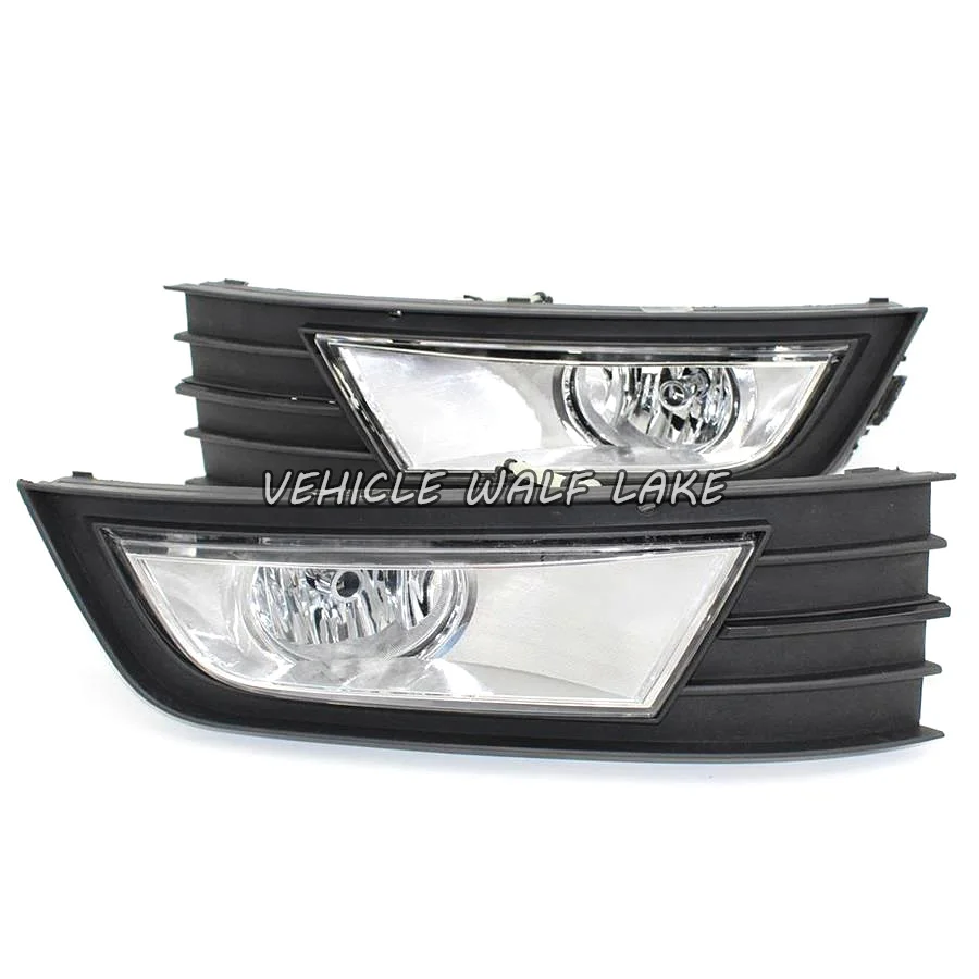 For Skoda Octavia A7 2013 2014 2015 2016 2017 Car-styling Front Halogen Fog Lamp Fog Light And Grille Cover