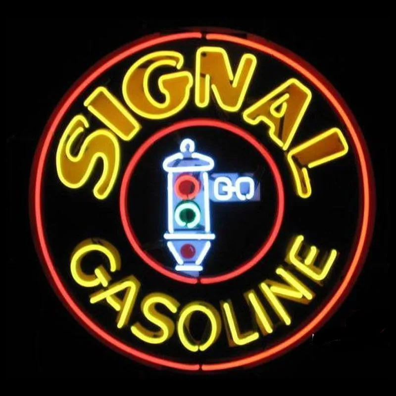 

Neon Sign Signal Gasolin Gas station Lamp Restaurant light custom Print decorate wall diner Window lamps Impact Attract light