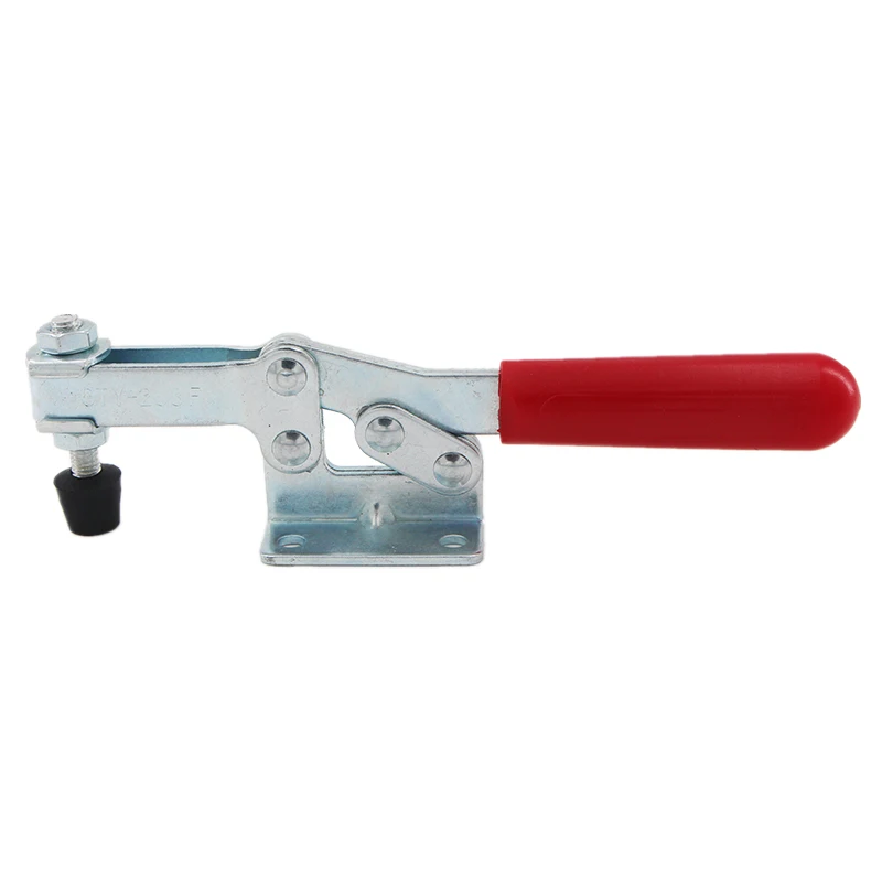 

203-F Antislip Red Horizontal Handle Clamps Quick-Release Toggle Clamp GTY-203F With Rubber Cushion 225kgs 496lbs Hold Capacity