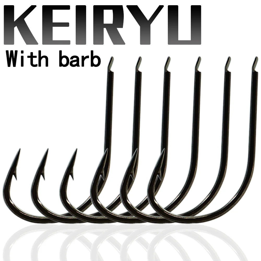 KEIRYU Fishing Hooks Set Barbed Carp Hook High Carbon Steel Sea Fishinhook Fly Fishing Accessories Tackle