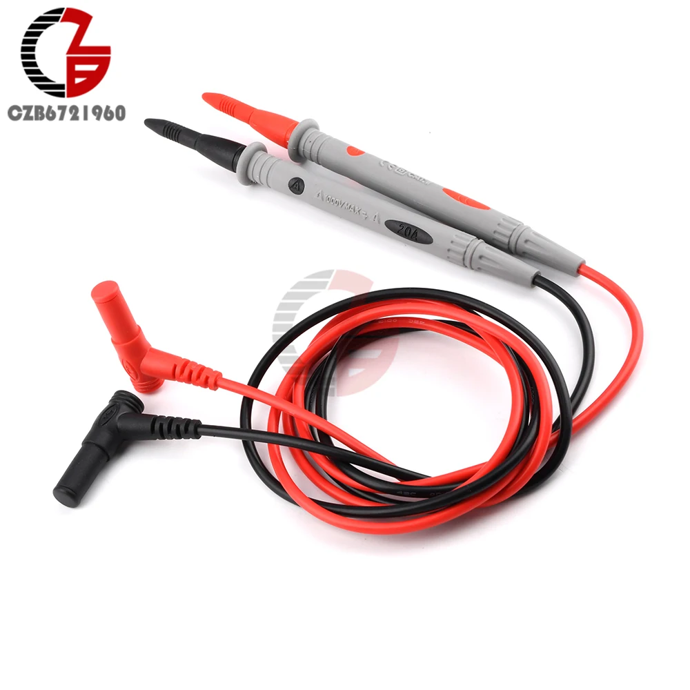 1 Pair Universal Digital Multimeter Test Pen Leads Multi Meter Tester Test Lead Cable Probe Pin Needle Wire Line 1000V 10A 20A