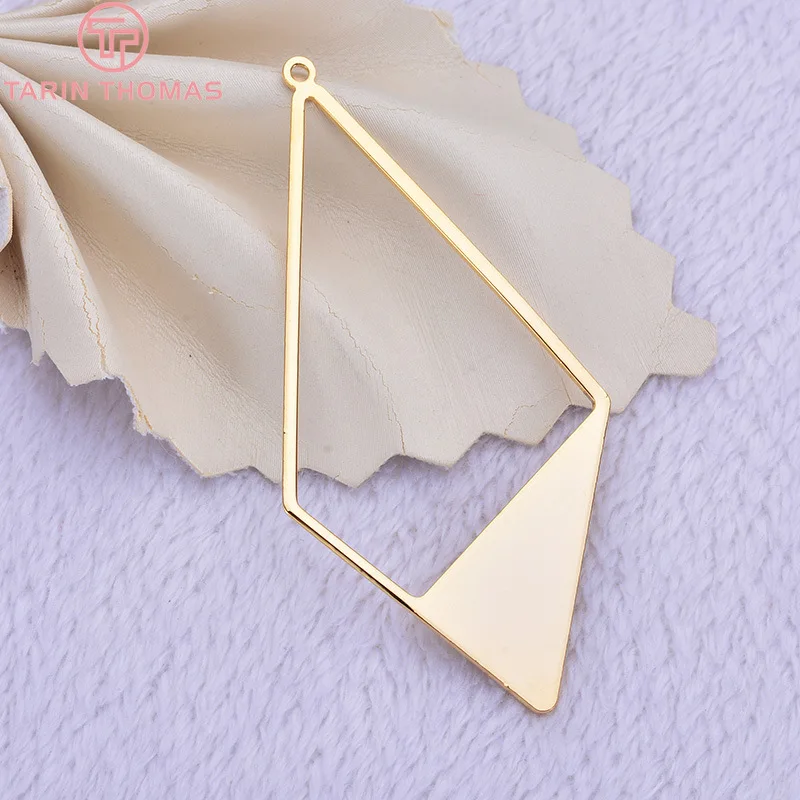 (1879)6PCS 28x57MM 24K Gold Farbe Messing Hohl Anhänger Charms Hohe Qualität Diy Schmuck Erkenntnisse Zubehör – Detail 2
