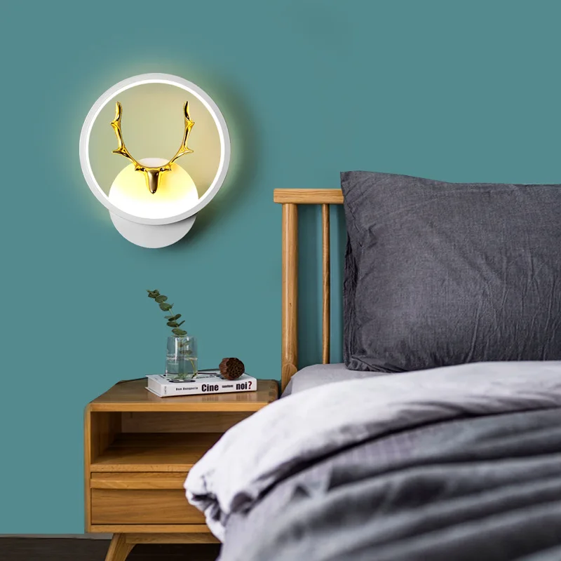 

LED Wall Lamp 12W 15W Acrylic Antlers Design LED Wall Light For Bedroom Bedside Indoor Modern Nordic Sconce Luminaire Led Lustre