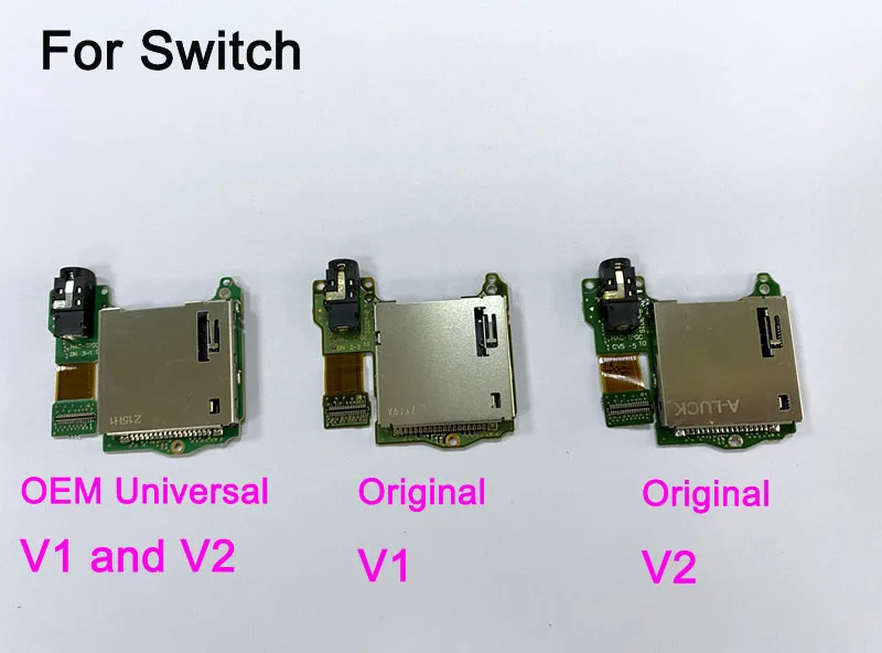 1Pcs Original OEM Headphone Jack Game Card Reader Replacement for Nintend Switch V1 V2 Console Game Card Cartridge Slot Repair