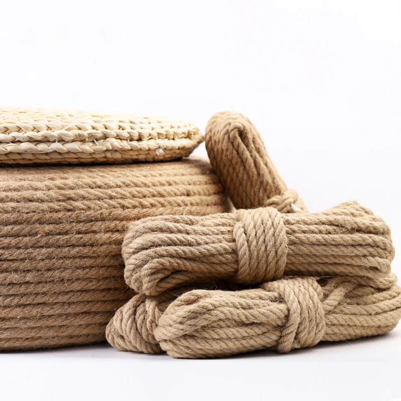 手作りの天然ジュートロープ,10mm,高精度,家の装飾用,3mから50m
