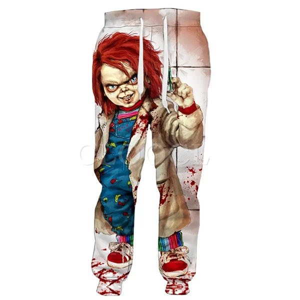 Halloween Terror Blood Child of Chucky Play 3D Print Causal Clothing New Fashion  Trousers Plus Size S-7XL streetwear men