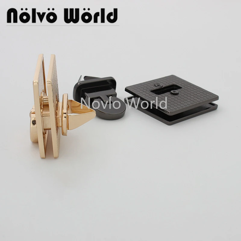 

Nolvo World 2-10 pieces 36*36mm Square twist lock Turn lock for bag Zinc Alloy bag lock Ladies bag lock