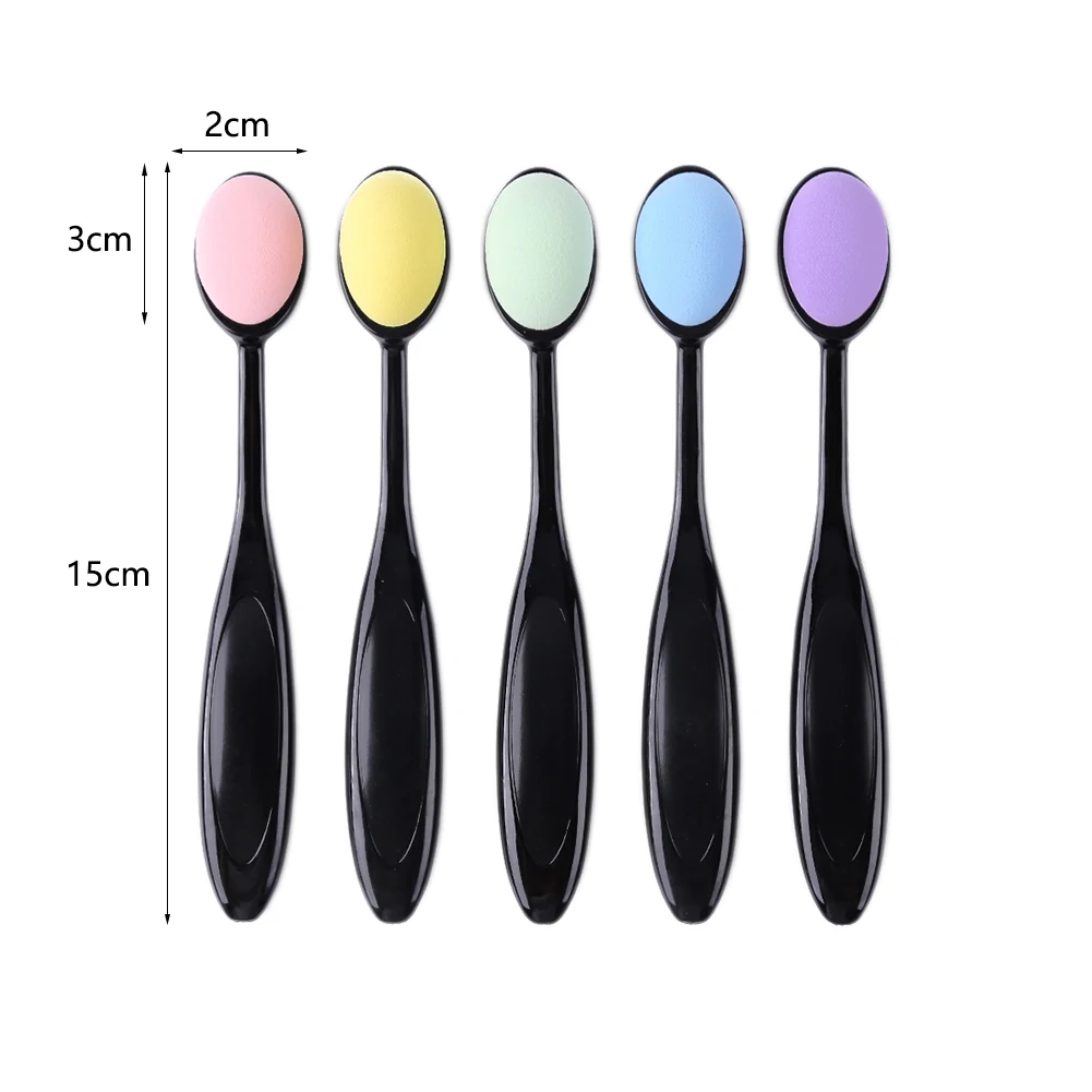 5pcs/pack Blending Sponge Brushes with Caps Kit Strong Handles DIY Ink Stamp Water-based Card Plastics Stencil Blending Craft