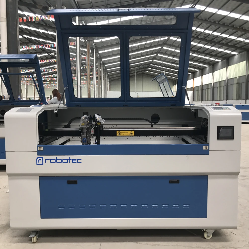 Robotec reci 150 watts máquina de corte a laser de metal com indústria chiller cw5200/exaustão ventilador cnc preço da máquina de corte a laser