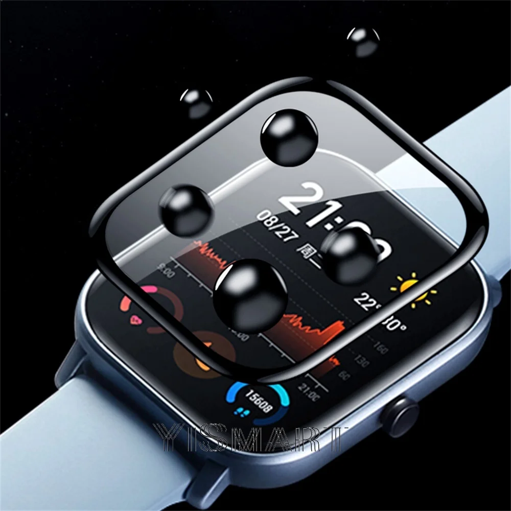 Penutup Film Serat Lembut 3D untuk Amazfit GTR 3 Pro GTR3 GTS 3 Film Pelindung untuk GTS3 GTS2 Casing Pelindung Layar Mini