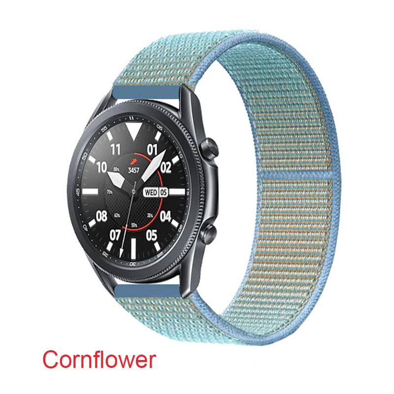 Pulseira de nylon para relógio, pulseira de nylon para garmin vivoactive 3 4 para garmin vivomove hr/forerunner 645 245/passador 20mm 22mm