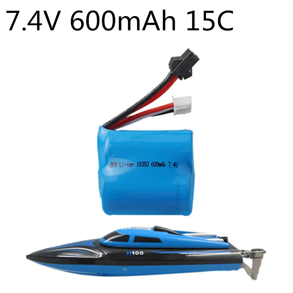 3.7v 600mAh 18350 15c Lipo Batteria Per H100 H102 UDI001 UDI 001 S1 S2 Barca del RC pezzi di ricambio 7.4v ( 3.7v * 2 )lipo Batteria 1pcs