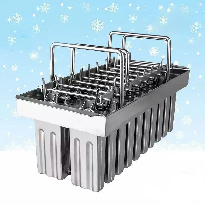 Stainless steel ice cream mould Popsicle mold Commercial Popsicle mold model 20 grid popsicle bucket making machine