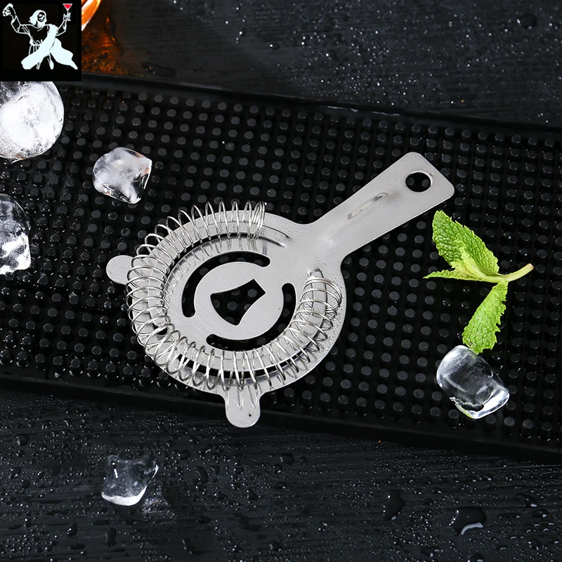 

Stainless Steel Bar Cocktail Strainer Bar Ice Strainer Mixed Drink Binaural Filter Professional Bartender Bar Tools