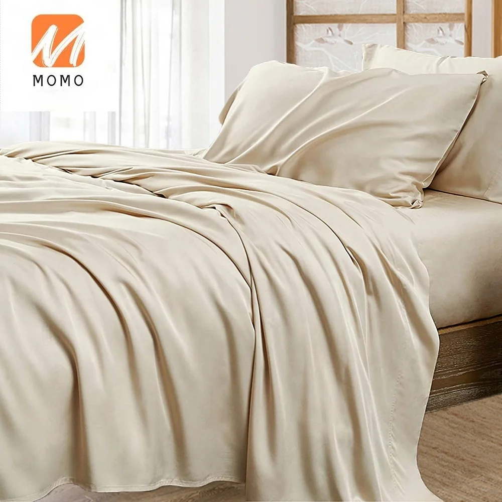 Bedroom Customized Polyester Organic Bamboo 100% Pure Bedding Wholesale Bamboo Fabric Duvet Cover Sheet Bedding Set