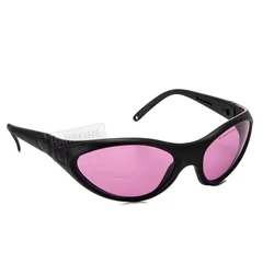 Laser Safety Glasses for 755 808nm diode lasers O.D 5+ with black hard bag and cleaning cloth
