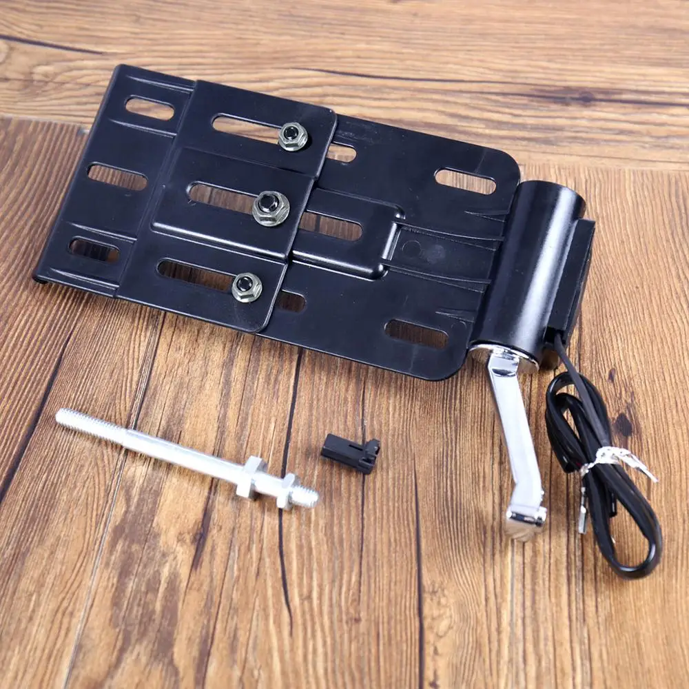Motorcycle Telescopic Folding LED Light Metal Side Mount License Plate Holder Fit For Harley Dyna Fat boy Sportster 883 1200 XL