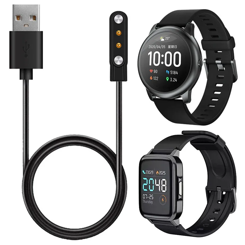 USB Chargers For Xiaomi Haylou Solar LS05/LS02/LS01 Smartwatch Dock Charger USB Charging Cable Base Cord Wire Accessories