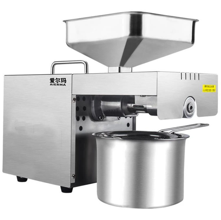 商業ステンレス鋼オイルプレススパイラルホーム小型自動家庭用ミニピーナッツオイルプレス機