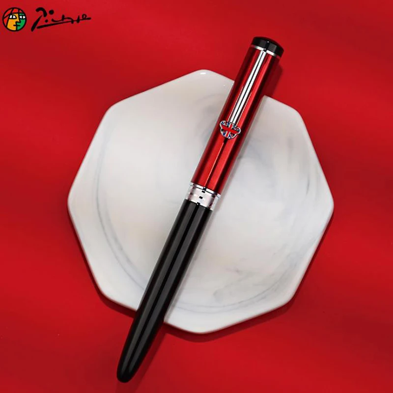 

Picasso 921 Metal Roller Ball Pen Red Teddy Pimio British Series Iridium Elegant Writing Gift Pen For Business Office & School