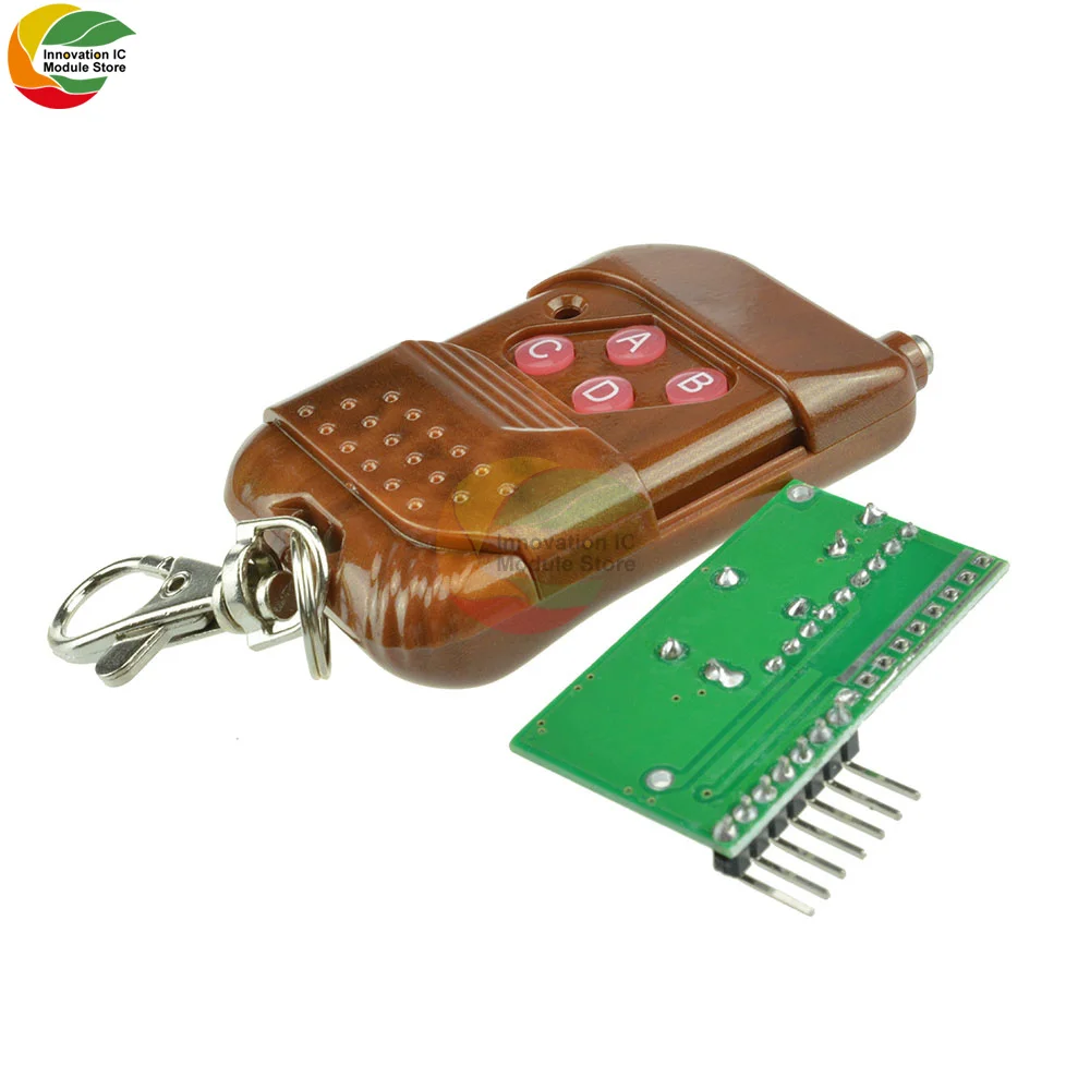 2262/2272 Four-way Wireless Remote Control Kit M4 Lock Receiving Board With Four-button Wireless Remote Control 315MHZ/433MHZ