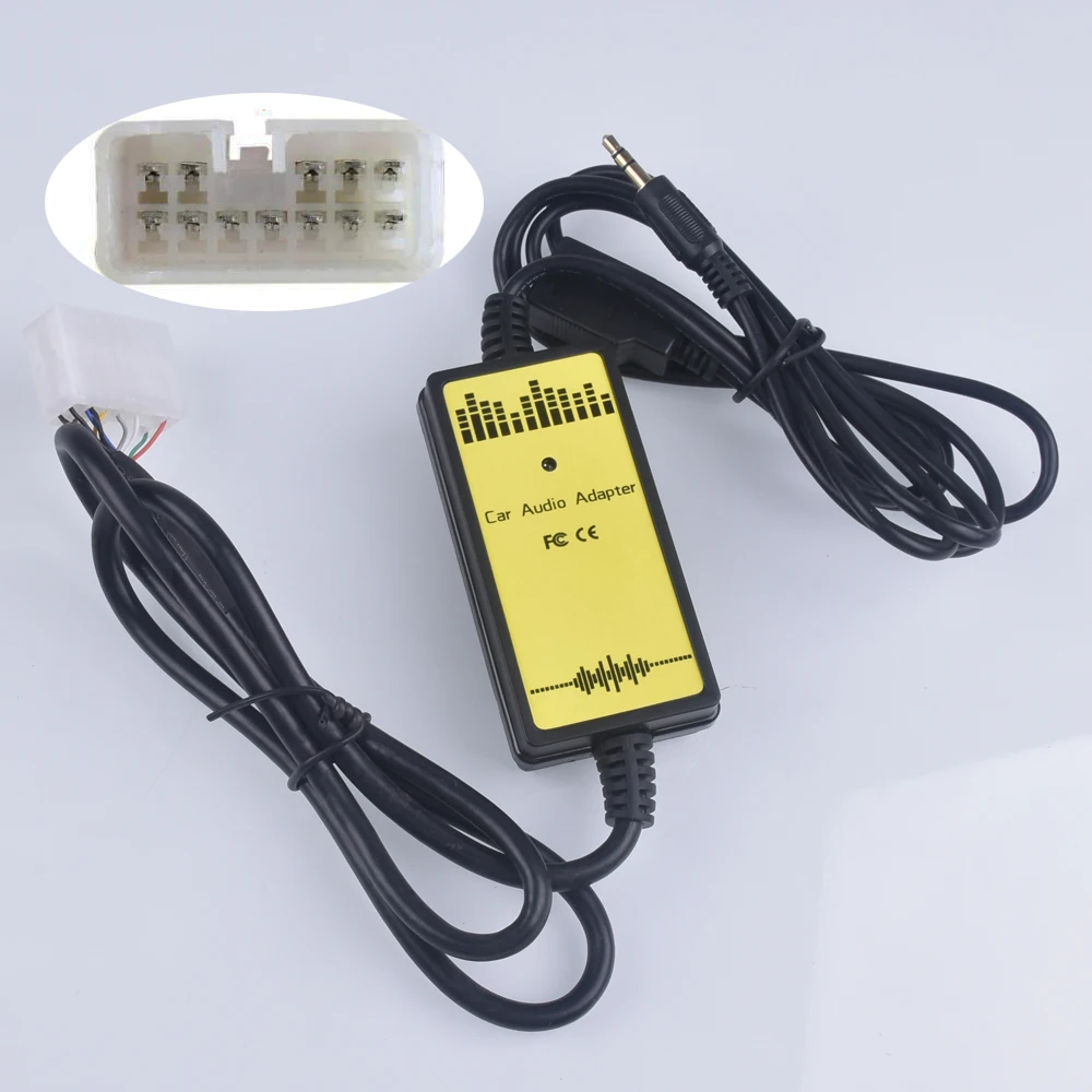Samochodowy adapter CD MP3 Interfejs audio AUX USB CD Changer (5+7)PiN do Toyota Avensis Tundra Vios Highlander do Lexus GX LX GS300
