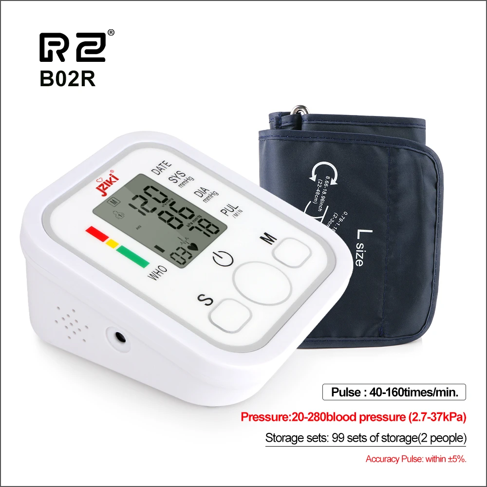 

RZ Digital Upper Arm Blood Pressure Monitor Automatic Heart Beat Meter Home Health Care Pulse Meter Tonometer Sphygmomanometers