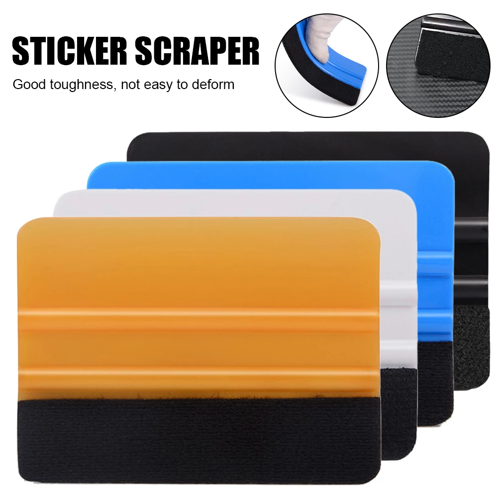 SALE !10pcs Car Vinyl Wrap Scraper Carbon Fiber Film Felt Squeegee Car Tinting Window Glass Cleaning Tool Sticker Remover