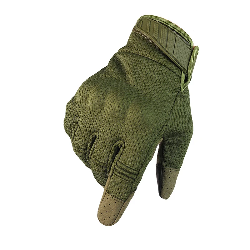 Mens Lightweight Summer Breathable Tactical Gloves Riding Non-slip Wearable Full Finger Gloves Touch Screen Riding Gloves