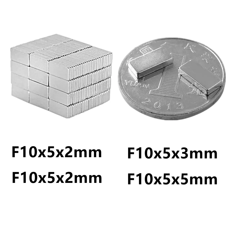 10 50 100 pz/lotto magnete 10*5*1 10*5*2 10*5*3 10*5*5 N35 magnete NdFeB 10x5x1 10x5x2 10x5x3 magneti al neodimio 10x5x5