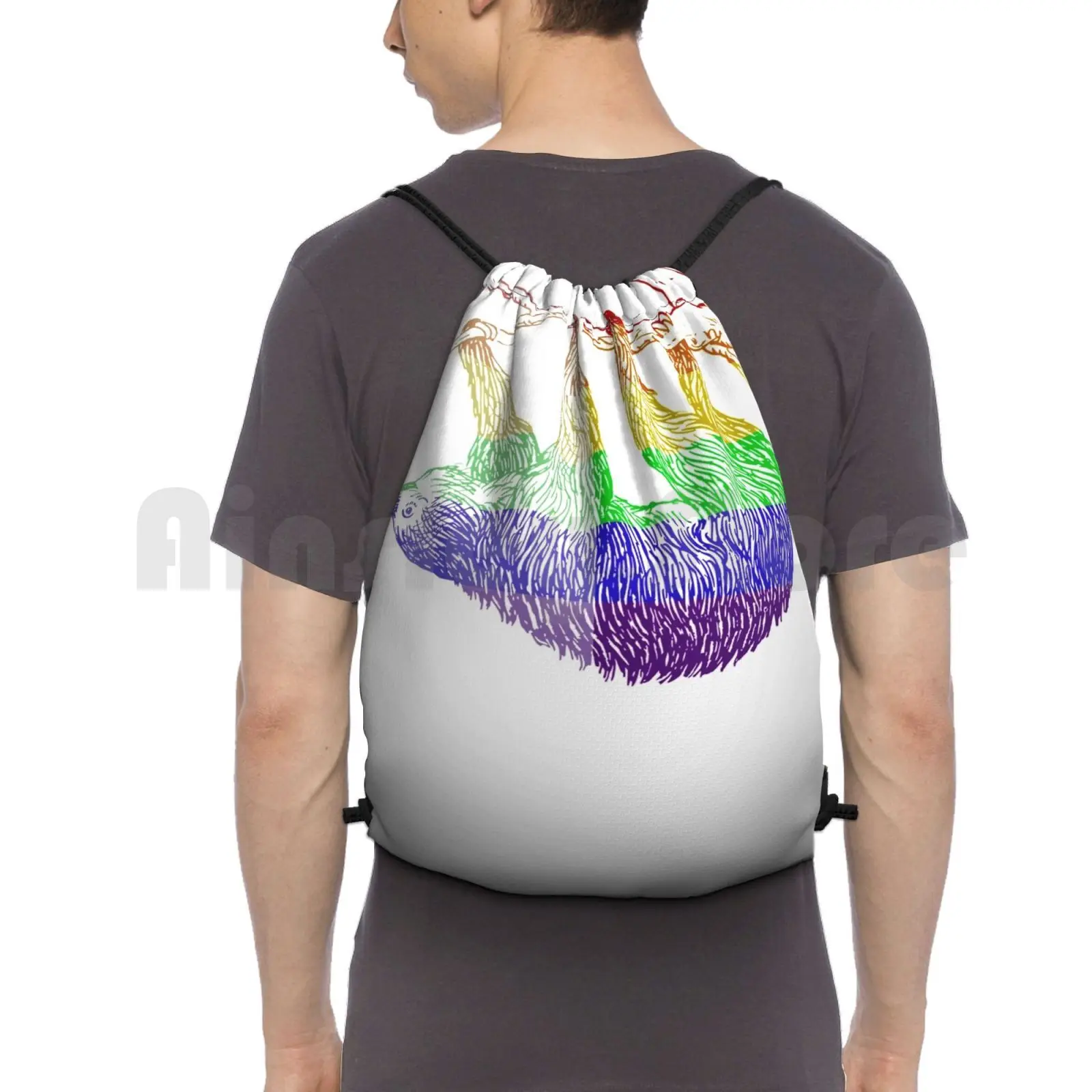 

Футболки Love U, забавные радужные животные, ленивец, гордость, неделя, уникальные радужные подарки, рюкзак для походов на открытом воздухе, верховая езда, скалолазание, спорт