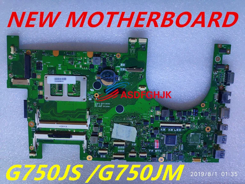 Imagem -04 - Laptop Motherboard para Asus G750jh G750j G750jw G750jx G750js G750jm G750jz Teste Mainboard Original 2d I74700hq