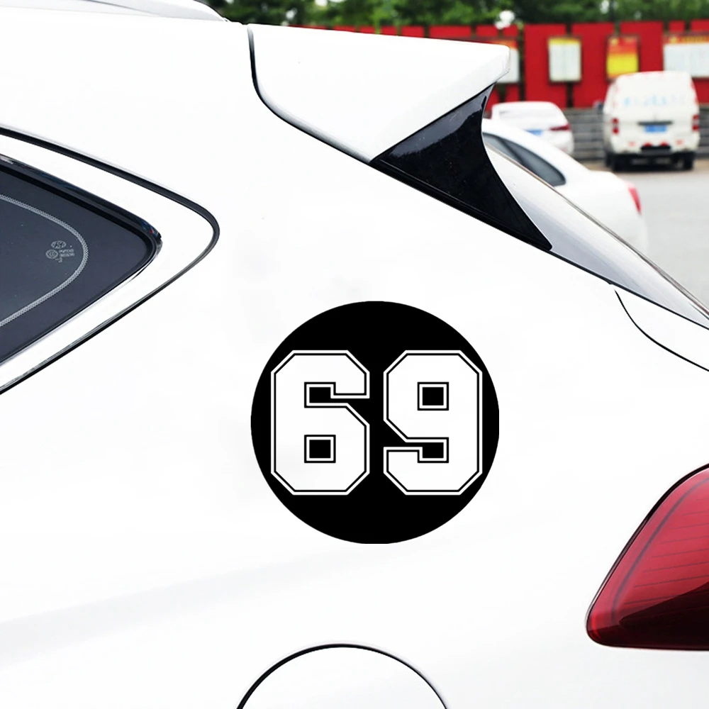 CK20311# Various Sizes Die-cut Vinyl Decal Figure Number 69 Car Sticker Waterproof Auto Decors for Bumper Rear Window