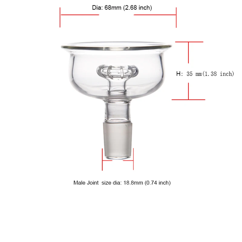 Transparent Glass Shisha Hookah Bowl For Nargile Sheesha Narguile Chicha Cachimbas Tobacco Accessories 12 Cutting