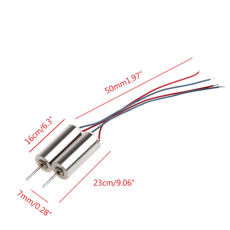 Moteur sans noyau pour jouet modèle RC, 2 pièces, cc 3.7V 50000RPM 716 moteur à tasse creuse pour bricolage