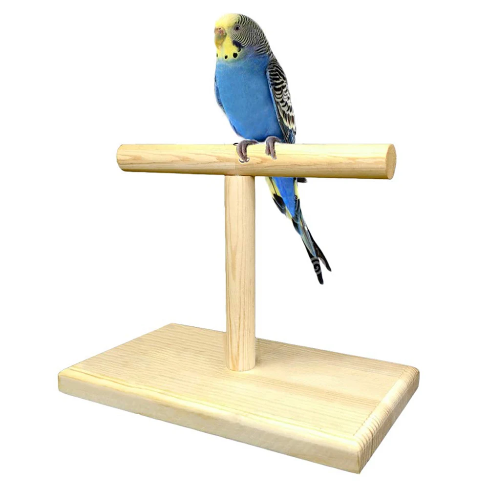 

Hot Portable Wood Bird Parrot Stand Training Spin Perch Stand Playground Platform Toy Parrot toy springboard