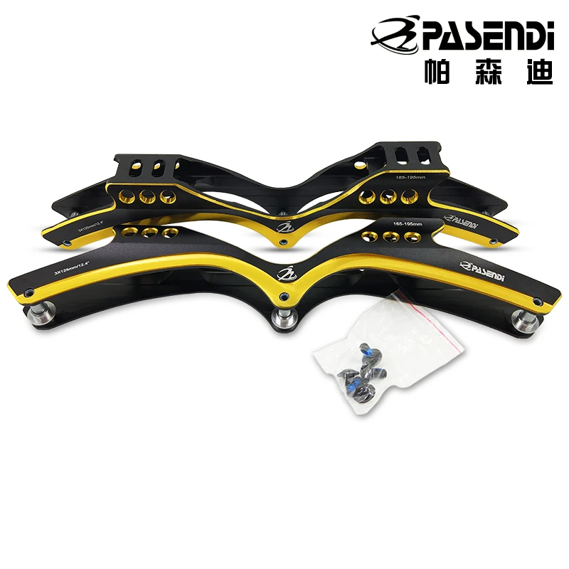 Professional Speed Skating Frame 3X125MM Inline Skates Frame 165 195  aluminum integrated skating Bracket inline chassic